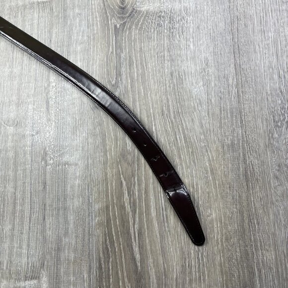 Brighton Black Anilina Aniline Glaze Cowhide on Glove Leather Belt Size 48 - Picture 3 of 15